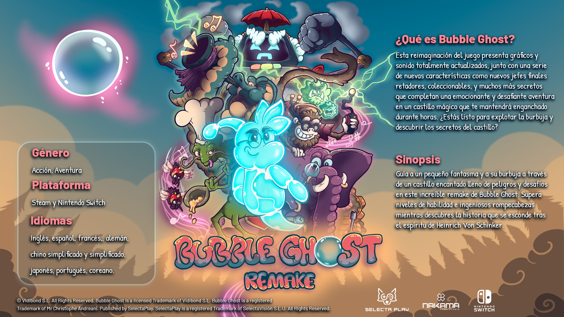 Bubble Ghost Remake Nintendo Switch