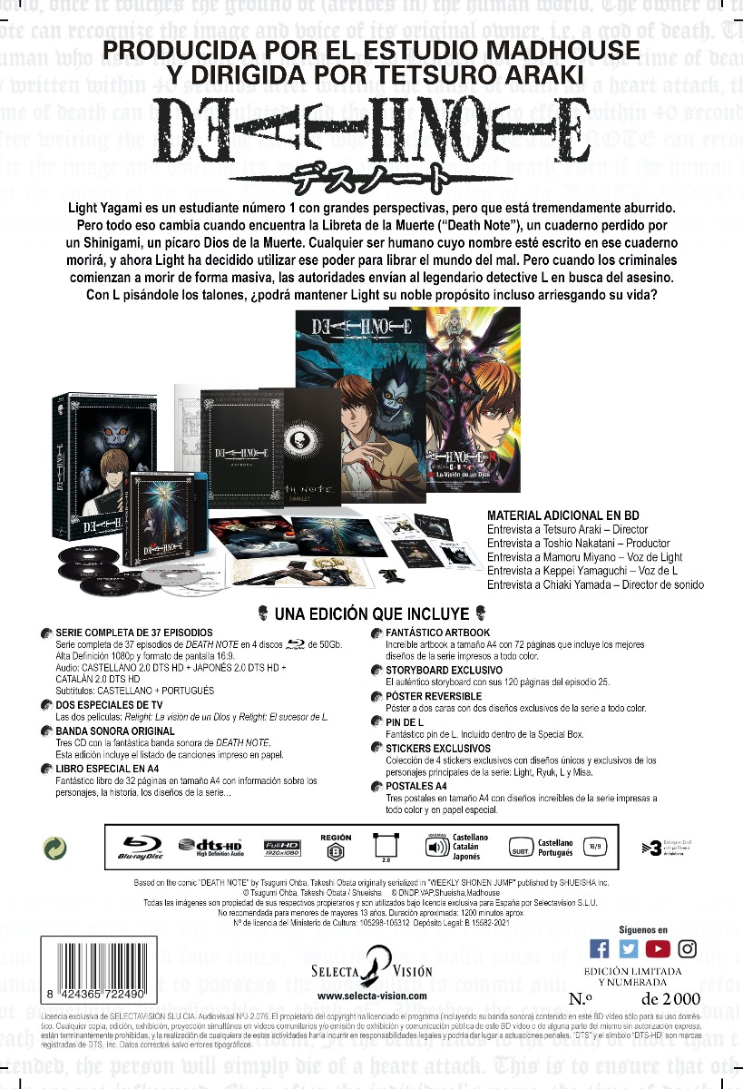 Death Note Bluray Edición...