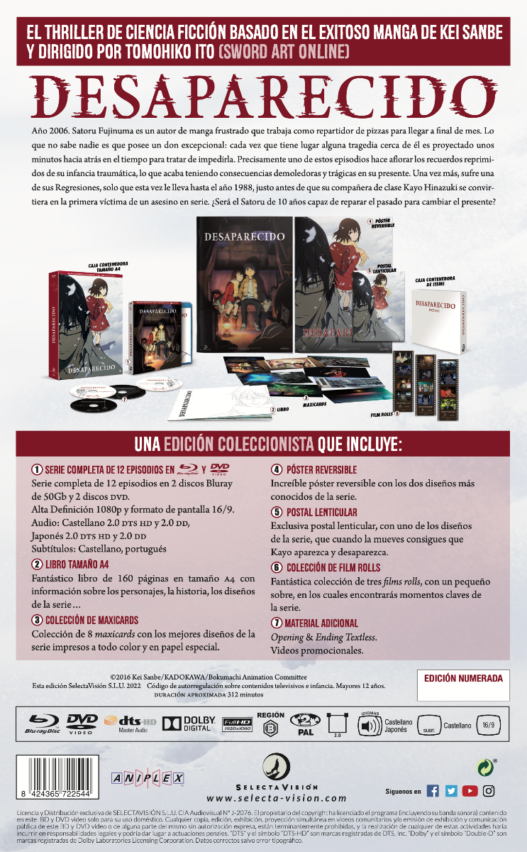 Desaparecido - Bluray Coleccionista A4